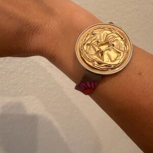 Handcrafted Upcycled Materials Bracelet | Eco-Friendly Fabric Statement Jewelry